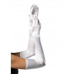 Перчатки Extra Long Opera Length Satin Gloves от Leg Avenue, белые