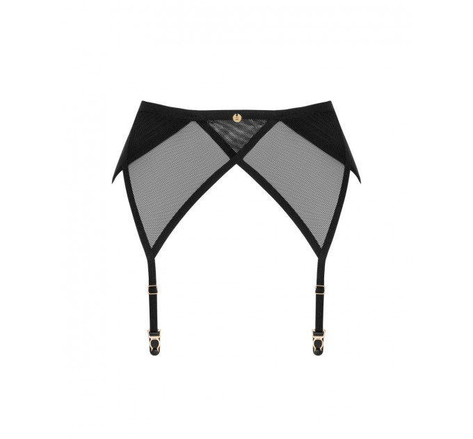 Пояс для чулок Obsessive Nesari garter belt, черный, XS/S