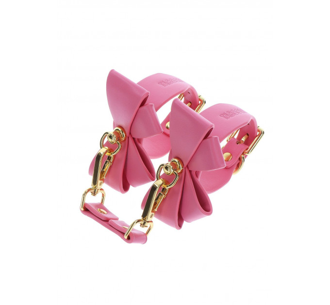 Поножи с бантиками Taboom Malibu Ankle Cuffs из веганской кожи, розовые