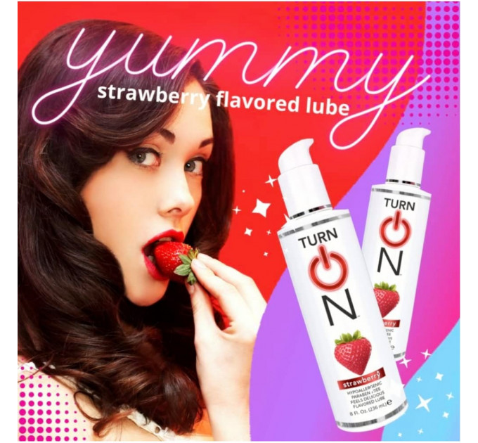 Съедобный лбрикант Wet Turn On Yummy Strawberry Flavored Lube 118 мл