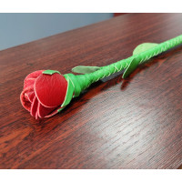 Стек роза Kid Grain Leather Rose Crop With Calf Leather Rose телячья кожа
