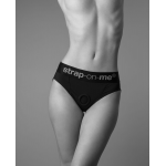 Трусики для страпону, L, Strap-On-Me кільцеве кріплення, з відритими сідницями, чорні