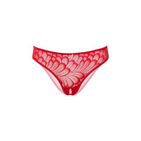 Трусики с цветочной аппликацией и открытым доступом Daring Intimates красный, S/M