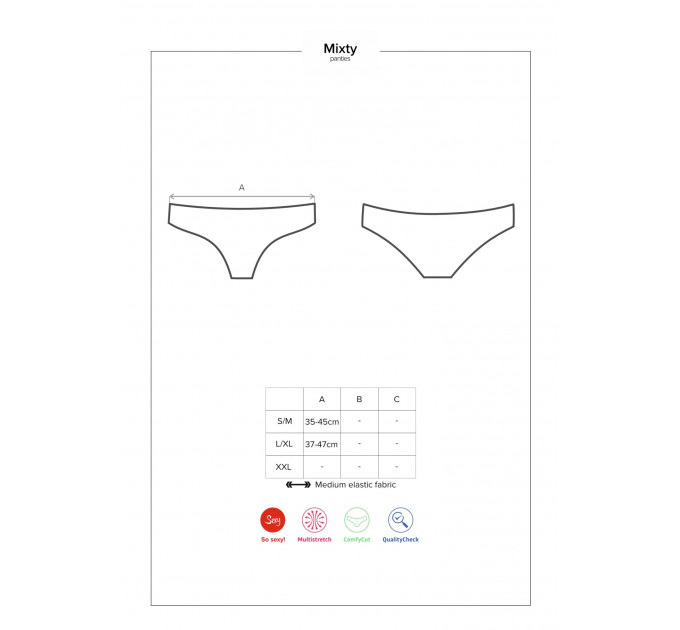 Трусики Obsessive Mixty Panties Black L/XL