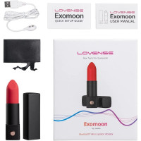 Вибратор-помада Lovense Exomoon красно-черная