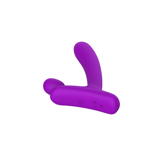 Вибратор в форме буквы" L"со стимуляцией клитора и точки G Chisa Lust Ripple Horny, фиолетовый