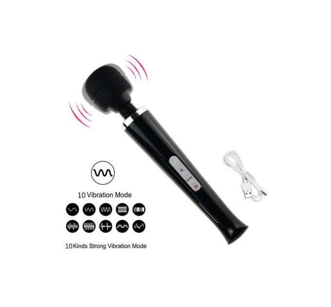 Вибромассажер с съемной головкой Magic Massager Wand, белый