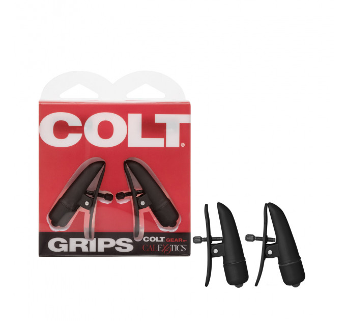 Зажимы на соски с вибрацией COLT Grips, черные