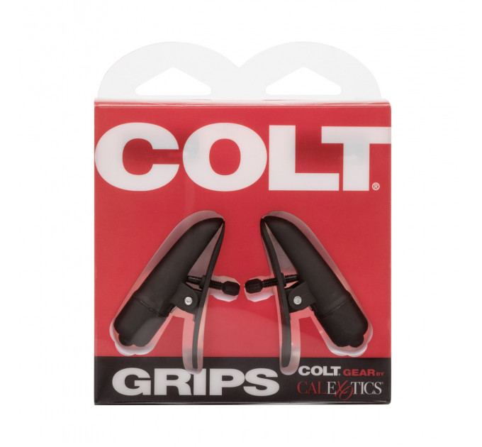 Зажимы на соски с вибрацией COLT Grips, черные