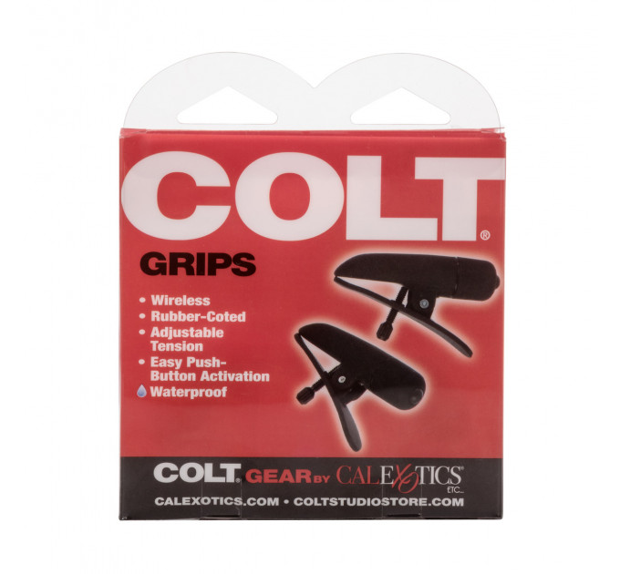 Зажимы на соски с вибрацией COLT Grips, черные