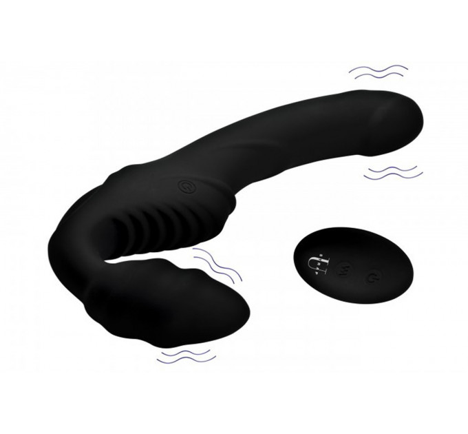 Безремневий страпон із вібрацією Pro Rider Strapless Strap-on Vibrator з пультом