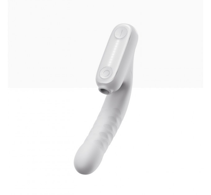 Бесконтактный вибратор-стимулятор c фрикциями Qingnan No.7 Thrusting with Suction White