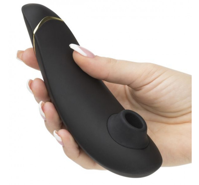 Безконтактний Кліторальний Стимулятор Womanizer Premium, Black, Черный