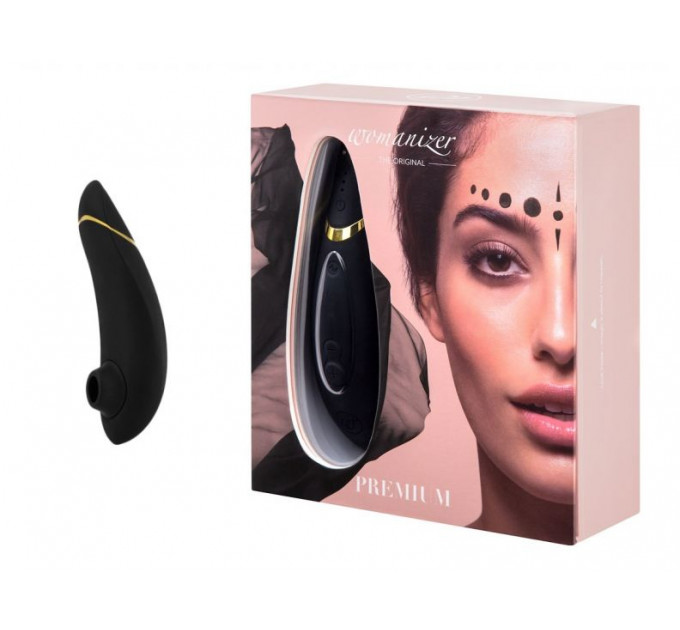 Безконтактний Кліторальний Стимулятор Womanizer Premium, Black, Черный