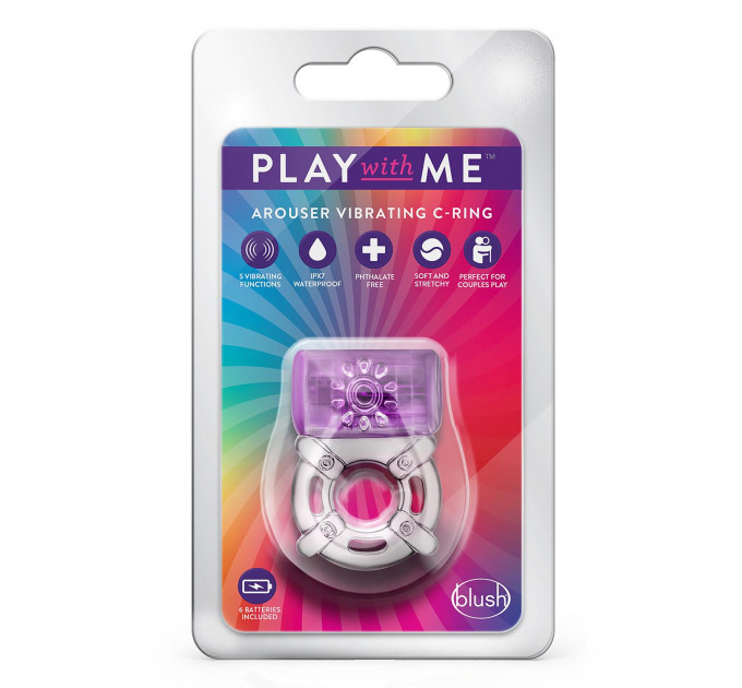 Ерекційне віброкільце PLAY WITH ME ONE NIGHT STAND VIBRATING C-RING PURPLE