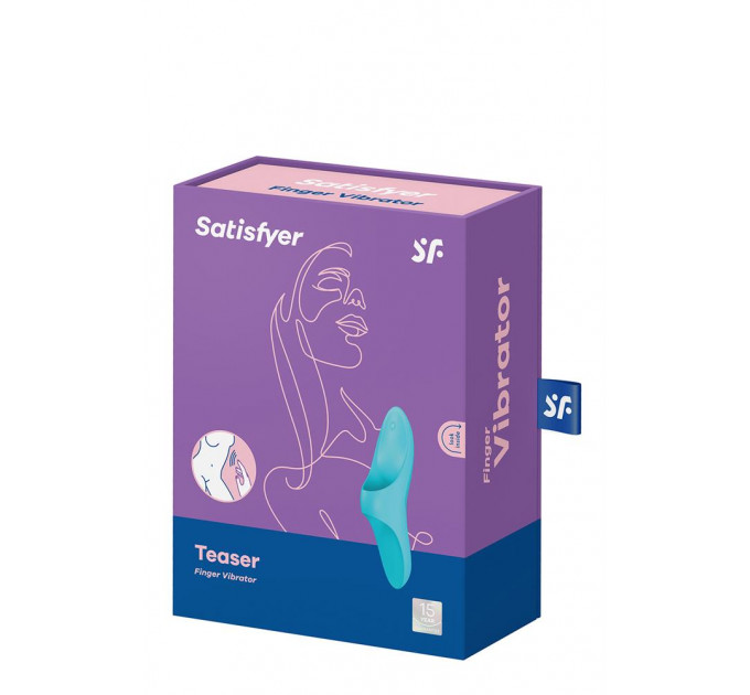 Универсальный вибратор на палец Satisfyer Teaser, бирюзовый