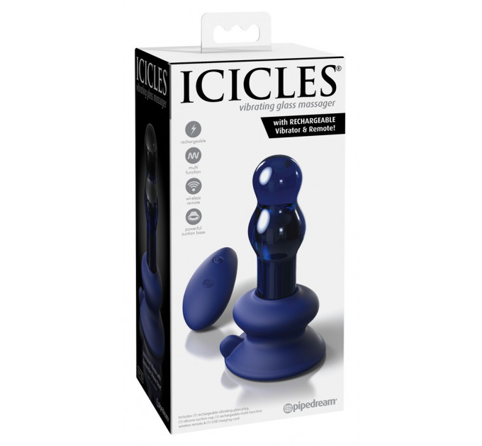 Анальна пробка Icicles з вібрацією та пультом