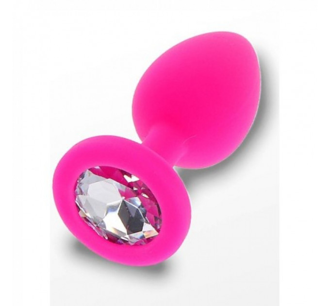 Анальна пробка рожева маленька Diamond Booty Jewel Toy Joy