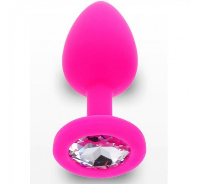 Анальна пробка рожева маленька Diamond Booty Jewel Toy Joy
