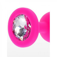 Анальна пробка рожева маленька Diamond Booty Jewel Toy Joy