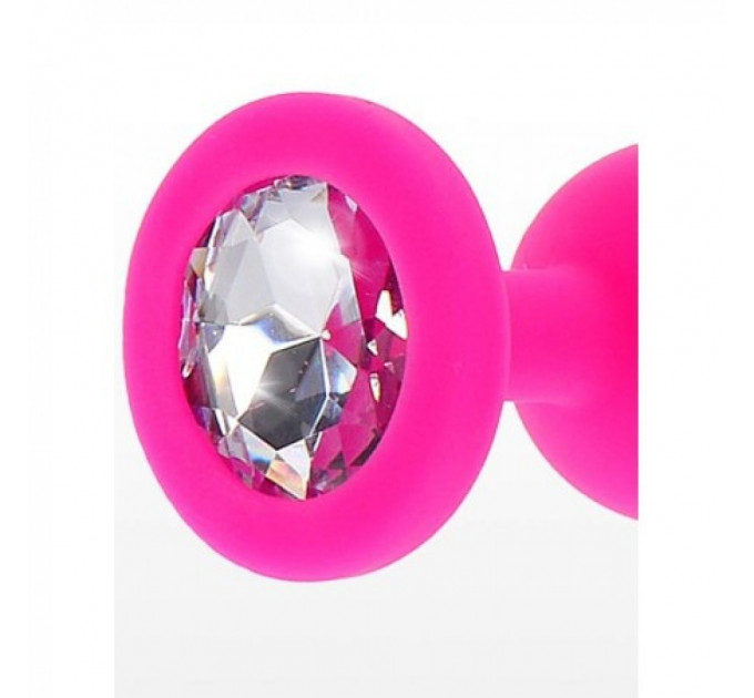 Анальна пробка рожева маленька Diamond Booty Jewel Toy Joy