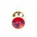 Анальная пробка с красным камнем Plug-Jewellery Gold BUTT PLUG- Red