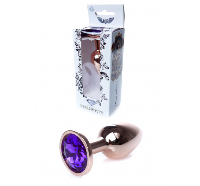 Анальная пробка S с фиолетовым камнем Jewellery