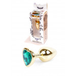 Анальна пробка S із зеленим каменем Boss of toys Jewellery