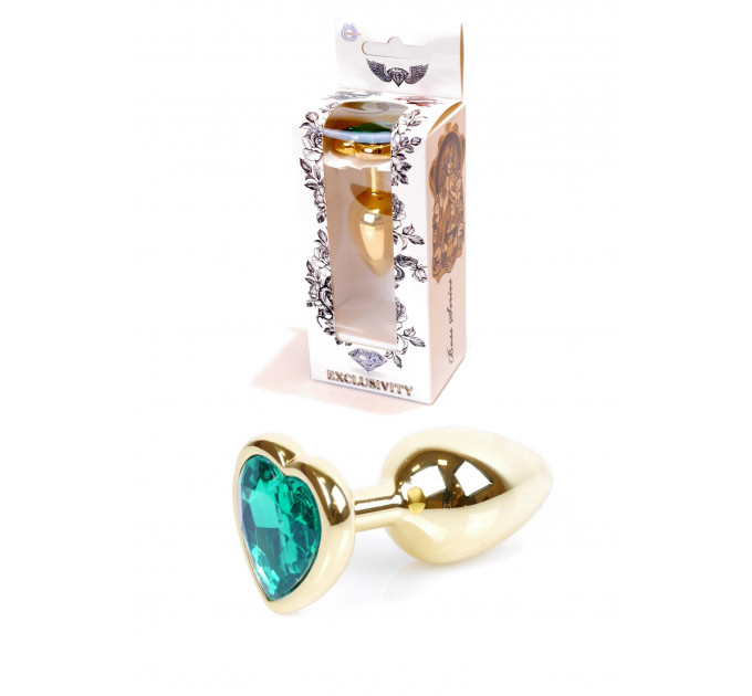 Анальна пробка S із зеленим каменем Boss of toys Jewellery