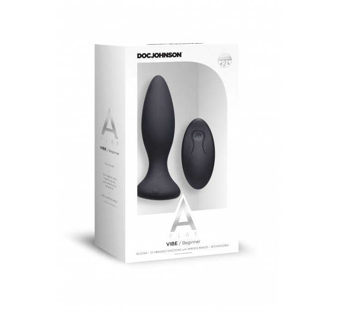 Анальная пробка с вибрацией на пульте управления Vibe Beginner Vibrating Butt Plug
