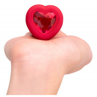 Анальна пробка з вібрацією і пультом управління B-Vibe Vibrating Heart Plug M/L Red