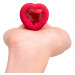 Анальна пробка з вібрацією і пультом управління B-Vibe Vibrating Heart Plug M/L Red