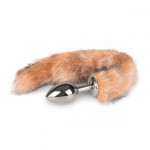 Анальна пробка M Silver Fox Tail Plug Dildo Butt Plugs Easy Toys