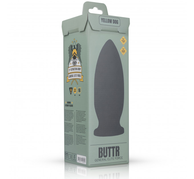 Анальна пробка для фістингу BUTTR Yellow Dog Butt Plug