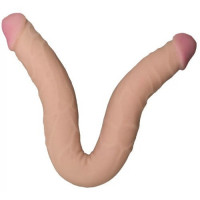 Двухсторонний фаллоимитатор EGZO MAD Ciberskin 42 см*3.5 см