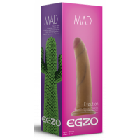 Фаллоимитатор на присоске EGZO MAD Ciberskin Powerful Lover из киберкожи, телесный