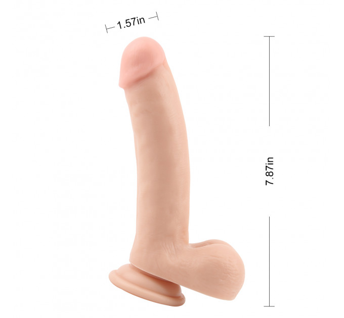 Фаллоимитатор с яичками Chisе Ballsy Super Cock на присоске, бежевый