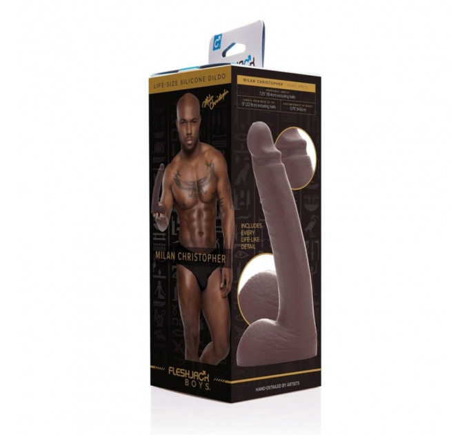 Фаллоимитатор реалистичный Fleshlight Fleshjack Boys Milan Christopher, коричневый, 23 см