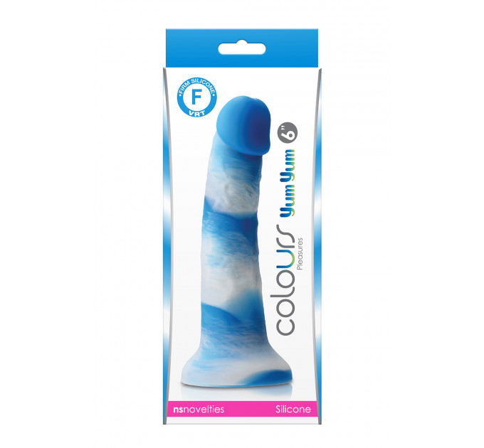 Фаллоимитатор силикон NS Novelties COLOURS PLEASURES YUM 6" DILDO BLUE