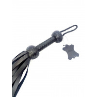 Флогер шкіра Ds Fetish Calf Leather Flogger Round Knotting XA313