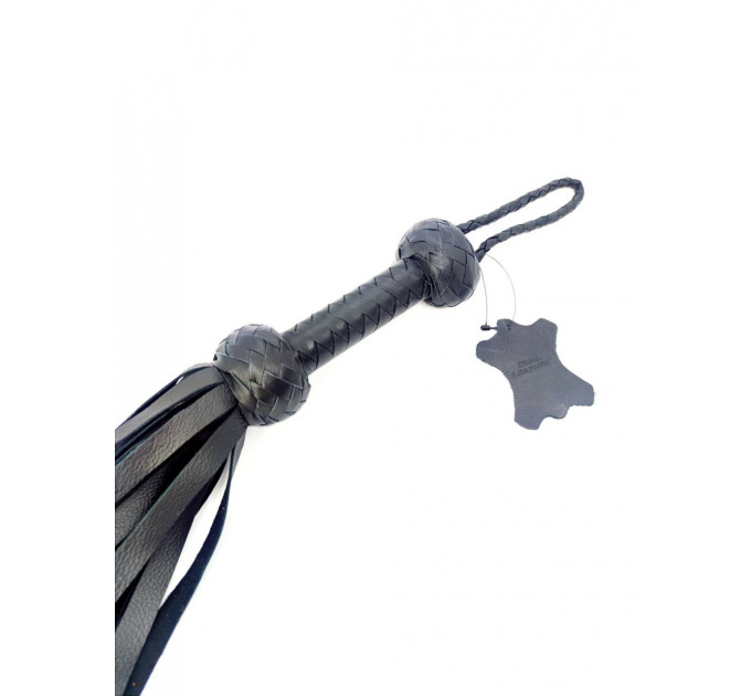 Флоггер кожа Ds Fetish Calf Leather Flogger Round Knotting XA313
