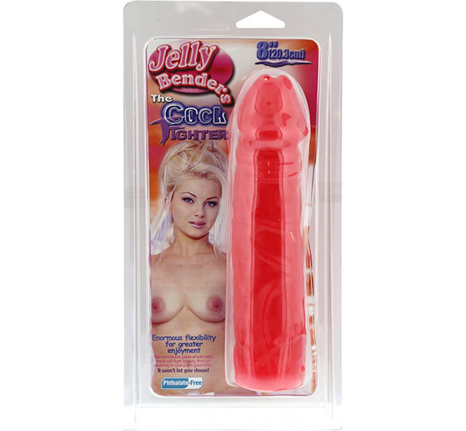 Фаллоимитатор реалистичный JELLY BENDERS THE COCK FIGHTER 8 PINK