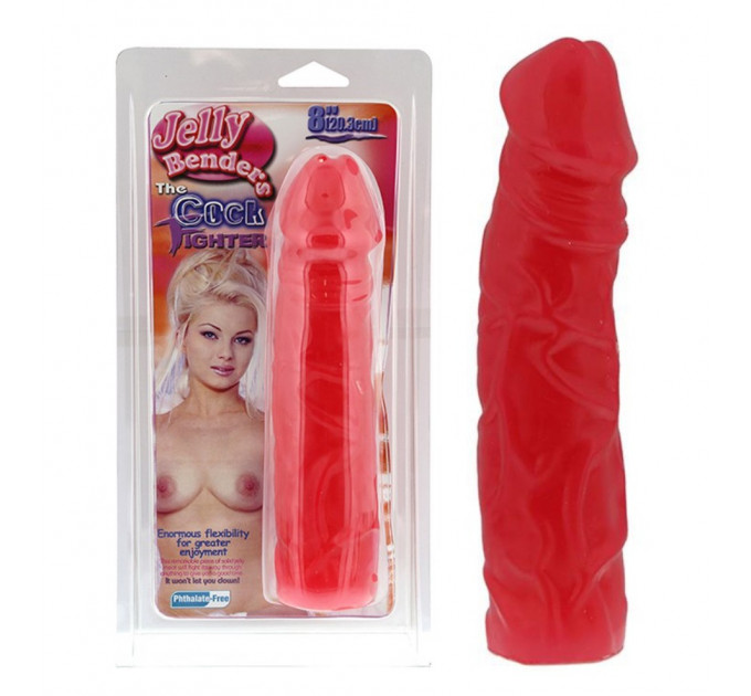 Фаллоимитатор реалистичный JELLY BENDERS THE COCK FIGHTER 8 PINK