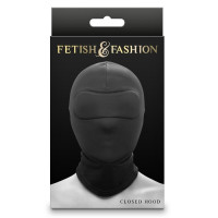 Капюшон на голову з накладкою на очі NS Novelties Fetish & Fashion, чорний