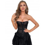 Корсет из сетки Star Night с крючками и шнуровкой, черный, XL (без коробки)