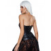 Корсет с застежкой молнией Star Night Sexy Leather и шнуровкой, черный, L (без коробки)
