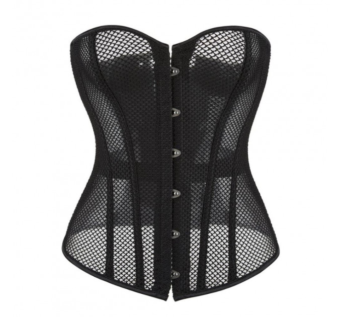 Корсет из сетки Star Night Grid Corset с крючками и шнуровкой, черный, L (без коробки)