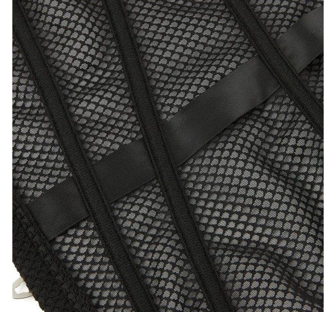 Корсет из сетки Star Night Grid Corset с крючками и шнуровкой, черный, L (без коробки)