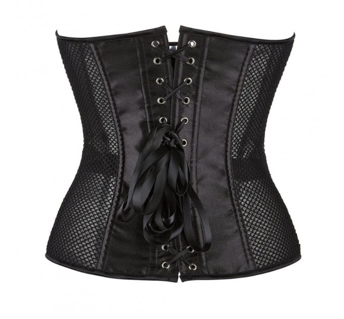 Корсет из сетки Star Night Grid Corset с крючками и шнуровкой, черный, L (без коробки)
