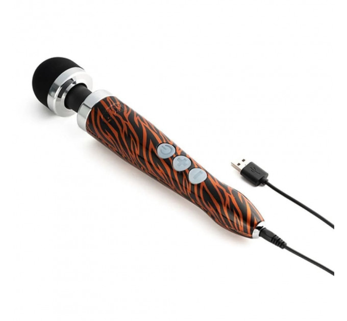 Массажер-микрофон Doxy Die Cast 3R Wand Vibrator Tiger, тигровый
